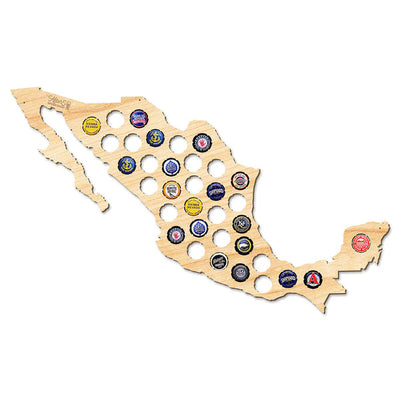 Beer Cap Map of Mexico